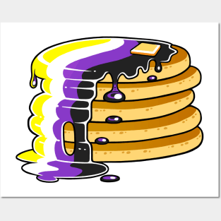 Nonbinary Pride Pancakes LGBT Posters and Art